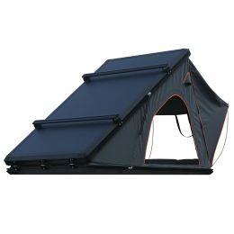 Trustmade Triangle Aluminium Black Hard Shell Grey Rooftop Tent with Roof Rack Scout Plus Series