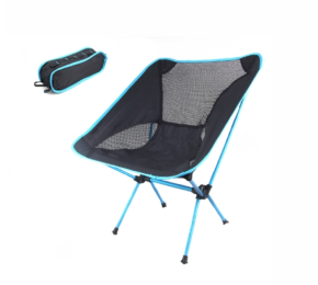 Portable Folding Camping Stool Chair Seat for Fishing Festival Picnic BBQ Beach with Bag Blue