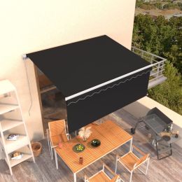 Manual Retractable Awning with Blind 118.1"x98.4" Anthracite