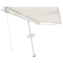 Freestanding Manual Retractable Awning 157.5"x118.1" Cream