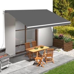 Awning Top Sunshade Canvas Anthracite 196.9"x300"