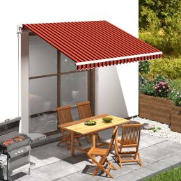 Awning Top Sunshade Canvas Orange & Brown 137.8"x250"