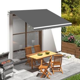 Awning Top Sunshade Canvas Anthracite 137.8"x250"