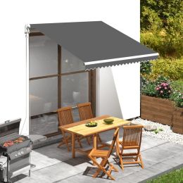 Awning Top Sunshade Canvas Anthracite 118.1"x250"