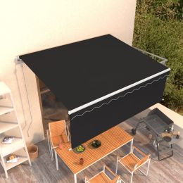 Automatic Retractable Awning with Blind 13.1'x9.8' Anthracite